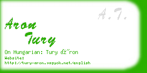 aron tury business card